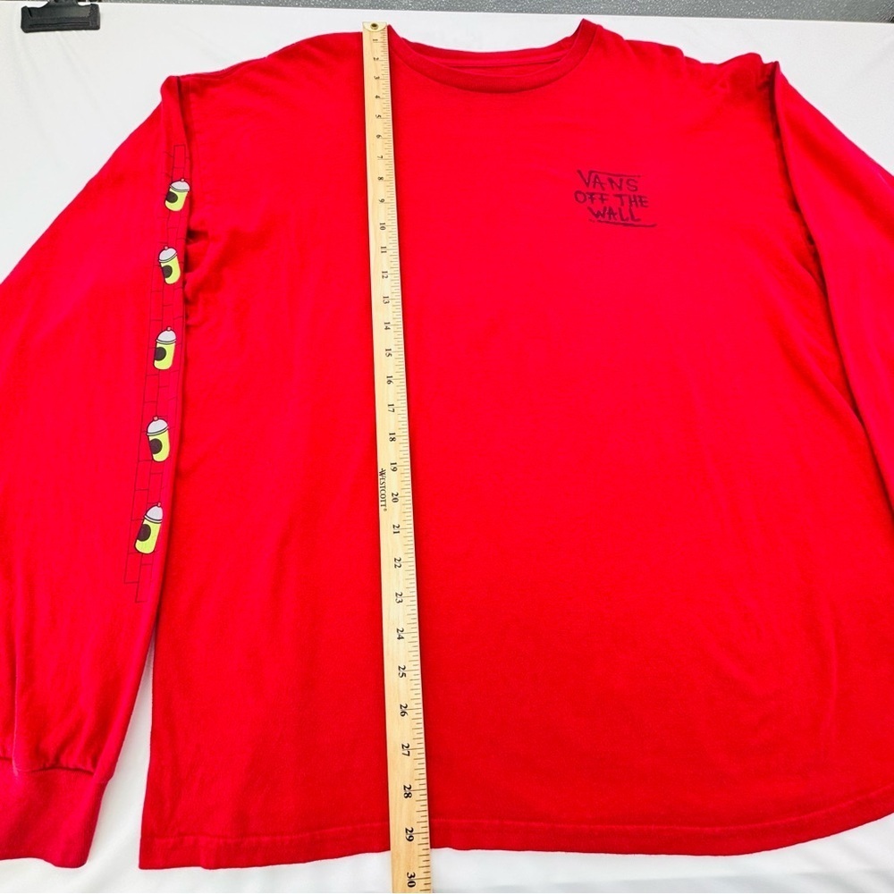 Vans X The Simpsons El Barto Men's T-Shirt Size X-Large Red Long Sleeve Graphic - Picture 12 of 14